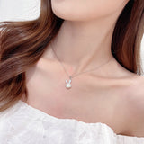 2025 New Natal Year of the Rabbit Necklace Light Luxury Premium Clavicle Chain Freshwater Pearl Rabbit Stud Earrings Jewelry Set