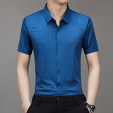 GREATNFB Summer New TikTok Same Style Men's Short-Sleeved Shirt Business Seamless Shirt