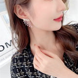 2025 S925 Silver Needle Premium Earrings Wholesale Light Luxury Design Earrings Water Drop Zircon Tassel Wing Earrings