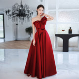 Black Evening Dress  New Summer Satin Dress Women's Strapless Long Type Annual Meeting Graduation Dress