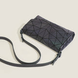 2025 Hot trade bag women's popular new summer splicing laser bag geometric diamond square bag luminous messenger envelope bag