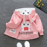 GREATNFB Children's Clothing Girls' Spring and Autumn Coat Hooded Cartoon Windbreaker  New Big Children's Boys Spring Clothing Coat Jacket Cardigan