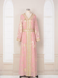 MT032  New Popular trade Middle East Muslim women's dress, new powder bronzing fashion party robe
