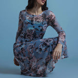 GREATNFB 2025 AC457   New  Hot Trade Popular and  popular New Floral Waist A-word Dress