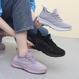 Sneaker Women's  Spring and Summer New Women's Flying Woven Soft Bottom Light Running Shoes Breathable Non-Slip Comfortable Pumps Women's