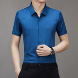 GREATNFB Summer New TikTok Same Style Men's Short-Sleeved Shirt Business Seamless Shirt