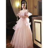 Evening Dress  New Style Pink Women's Light Luxury Minority High-End Adult Ceremony Dress Art Exam Super Fairy Princess Dress