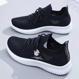 Cross-Border New Arrival Spring and Summer Women's Fly-Knit Sneakers Fashionable All-Match Running Shoes Mesh Breathable Casual Female Students