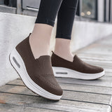 Women's Shoes  Autumn Solid Color Breathable Flyknit Shoes Slip-on Women's Sneaker Socks Cross-Border Casual Shoes Women