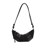 GREATNFB 2025 Retro matte bag women's popular new fashion casual shoulder bag niche popular shoulder messenger bag croissant bag
