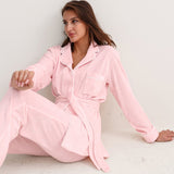 GREATNFB 2025 Spring new  pajamas contrasting color pajamas velvet trousers warm and comfortable solid color  women's loungewear