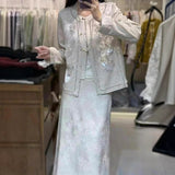 2025 new high-end beaded chic sequined top fragrant short jacket heavy industry Chinese top
