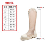 GREATNFB Knight Boots Women's Thick Leg Large Tube Circumference Summer Thin Mesh Boots Boots Mid-Calf Pointed Toe Mesh Boots Hollow Breathable