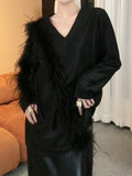 2025 popular autumn and winter new fashion temperament retro Japanese lazy style high-end design knitted sweater
