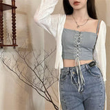 greatnfb Woman T-shirt Summer Thin Bow Solid Color Short Thin Womens Cardigan Korean Fashion Casual Sun Protection 2024 Top Women Clothin