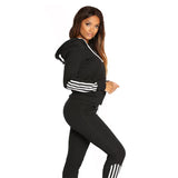 2023 Spring Autumn Women Sweatshirt Set Solid Color Casual Zipper Hoodies Daily Gym Jogging 2 Pieces Set  New Woman Pant Sets