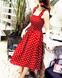 2024 Summer Befree Beach Long Vintage Dots Casual Ruffles Elegant Maxi Strap Camis Silky 5XL Dress Vestidos Sexy Women