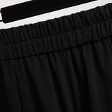 New 2023 Ladies Summer Plus Size Shorts For Women Large Loose Casual Wide Leg Black Pocket Shorts 3XL 4XL 5XL 6XL 7XL