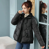 greatnfb Winter Women Fake Two Hooded Cotton Jacket Bread Clothing Warm Thicken Loose Down Cotton Jacket 2024 New Women Parkas Winter