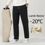 greatnfb Winter Cashmere Pants Men's Fleece Warm Thick Casual Sports Pants High Quality Fashion Drawstring Large Size Jogger Pants L-8Xl