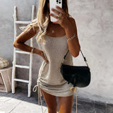 2024 New White Crochet Tunic Sexy Mini Dress Backless Knitted Women Summer Clothes Streetwear Solid Bikini Beach Cover Up