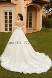 Elegant Sweetheart Tulle Wedding Dress Sequins Appliques Lace Off Shoulder Bridal Gown Party Custom Made