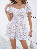 2024 Spring/Summer New Short Fragmented Flower Night Dress French Gentle and Sweet Outdoor Beach Skirt