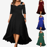 Plus Size Formal Occas Dress for Women 2024 Spring Summer Elegant Evening Party Large Size Sexy Slim Mini Vestidos Long Skirt