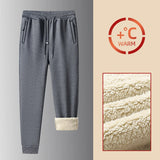 greatnfb Winter Cashmere Pants Men's Fleece Warm Thick Casual Sports Pants High Quality Fashion Drawstring Large Size Jogger Pants L-8Xl