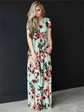 Maxi Dresses for Women Spring Summer Floral Print Boho Beach Ladies Dress Evening Party Elegant Sundress Vintage Long Dress