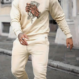 Men's Autumn Winter Sweater Set With Plush Fashion