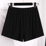 New 2022 Ladies Plus Size Leggings Shorts Women Large Size Slim Elastic Black White Modal Basic Shorts 3XL 4XL 5XL 6XL 7XL