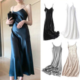 greatnfb  Summer Evening Dress Spaghetti Strap Pullover Satin Wedding Party Midi Dress Slim Fit Women Evening Dress Women Garment