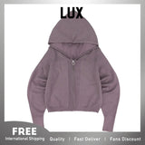 Lux Fall Collection Korea Trendy Fashion Style Knit Cardigan for Women Girl Short Style Street Fashion Cool Hip Pop