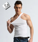 Men Muscle Vests Cotton Underwear Sleeveless Tank Top Solid Muscle Vest Undershirts O-neck Gymclothing Bodybuilding Tank Tops