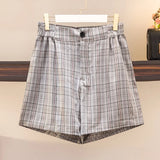 New 2022 Ladies Summer Plus Size Shorts For Women Large Size Loose Wide Leg Plaid Shorts 3XL 4XL 5XL 6XL 7XL