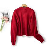 greatnfb Women 2024 Autumn New Fashion Casual Knitted Cardigan Vintage Long Sleeve Chic Round Neck Button Pocket All-match Sweater Mujer