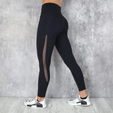 Pockets Mesh Leggings Stretchy Fitness Running High Waist Yoga Pants Women Sports GYM Legging Workout Leggins Fashion Sportwear