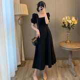 Clothes Black Woman Dress Midi Dresses for Women Graduation Korean Style Xxl One-piece Luxury Chic and Elegant Pretty Hot X