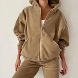 greatnfb  Spring 2024 Women's Brand Velvet Fabric Tracksuits Velour Hoody Track Suit Hoodies and Pants Oversized Sportswear Two Pieces Set