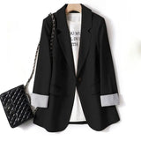 Ladies Long Sleeve Spring Casual Blazer 2023 New Fashion Business Plaid Suits Women Work Office Blazer Women Jackets Coats S-6XL