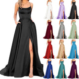 greatnfb Women Dress Elegant Vintage Ladies Backless Long Dresses Wine Party Prom Wedding Floor Length Evening Dress For Women