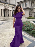 2023 Summer Dresses For Women Oblique Shoulder Pleated Evening Dress Vestidos De Mujer Elegant Maxi Robe Female