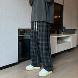 Men Checkered Casual Pants Loose Straight Corduroy Pants Sweatpants Man Fashion Streetwear 2023 Spring New Hip Hop Trousers