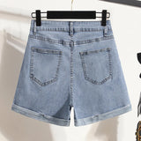 Plus Size L-5XL Y2K Denim Shorts For Women High Waist Fashion 2023 Summer Street Hot Sexy Jean Pant Female Free Shipping Clothes