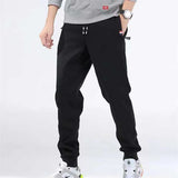 greatnfb Winter Lambswool Warm Casual Pants Men's Fitness Jogging Sweatpants Male Solid Drawstring Bottoms Fleece Straight Trousers M-5Xl