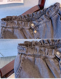 New 2023 Ladies Summer Plus Size hot pants For Women Large Size Loose Black Blue Cotton Pocket Denim Shorts 3XL 4XL 5XL 6XL 7XL