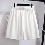 New 2022 Ladies Summer Plus Size Sports Shorts Women Large Size Loose Casual Wide Leg Black White Shorts 3XL 4XL 5XL 6XL 7XL