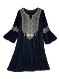 greatnfb  Summer Temperament Loose Ethnic Style Embroidered Dress Cotton Linen Holiday Vintge Dresses Women D1445