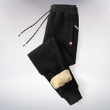 greatnfb Winter Men's Cotton Tight Track Pants Fleece-Lined Thick Lambskin Knitted Sweatpants Casual Pants Men's Factory Direct Supply